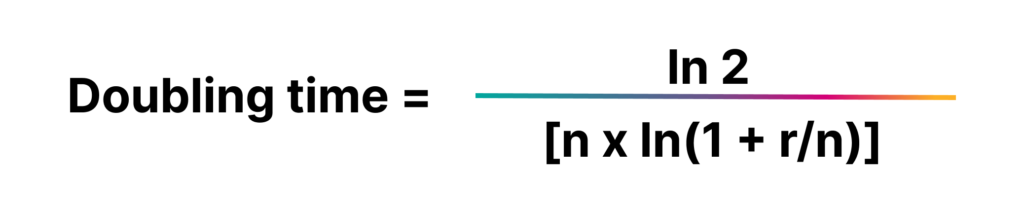 doubling time formula